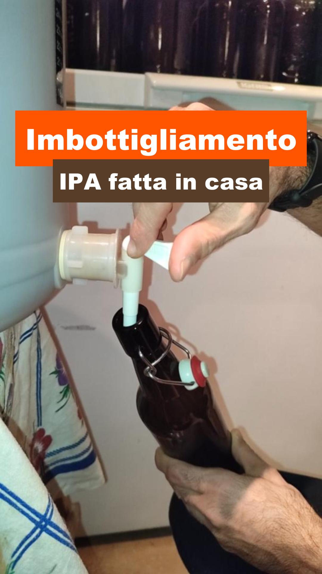 imbottigliamento birra IPA fatta in casa